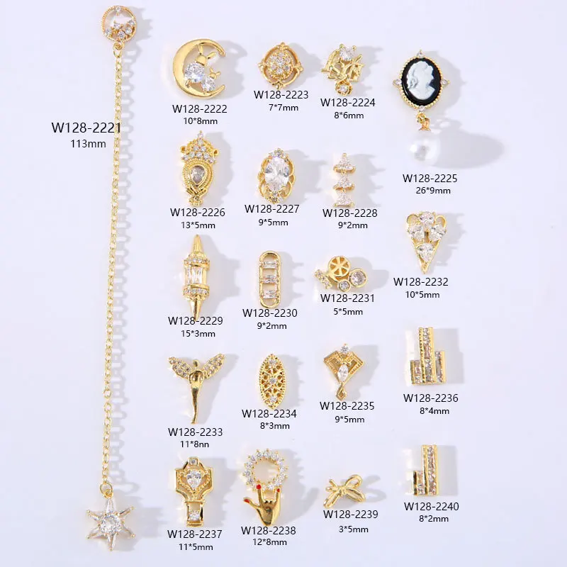 Luxury Nail Art Charm Cubic Zircon Nail 3D Diamond Gold Plated Knot Floral DIY Nail Sticker Art Decoration Finger Jewelry, Colorful
Luxury Nail Art Charm Cubic Zircon Nail 3D Diamond Gold Plated Knot Floral DIY Nail Sticker Art Decoration Finger Jewelry, Colorful