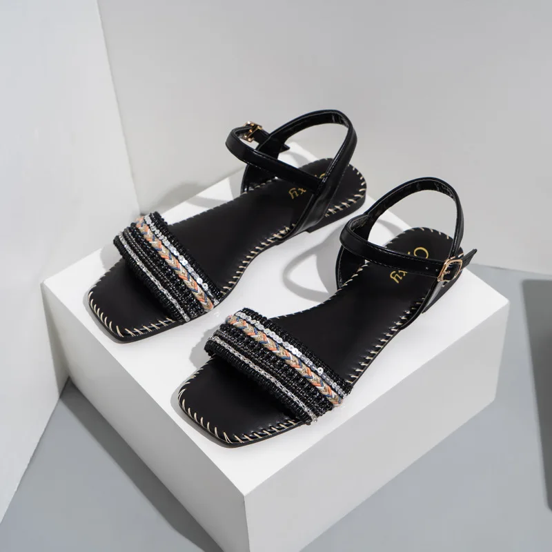 Platform flat Fashion women's ladies vintage sandals retro casual shoes summer womens fashion slippers, As the pictures show
Platform flat Fashion women's ladies vintage sandals retro casual shoes summer womens fashion slippers, As the pictures show