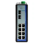 2 Ethernet DIN-Rail 8 RJ45 Ports 2 SFP Optical Fiber Ports Unmanaged Industrial Ethernet Switch