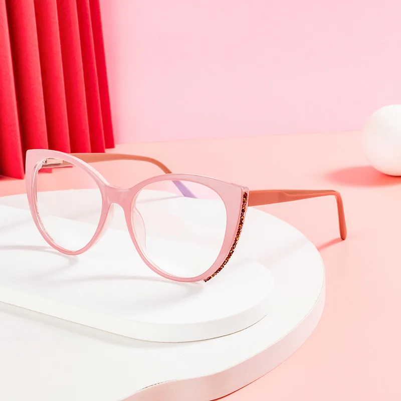 Vintage Women Cat Eye Eyeglasses Luxury Designer Fashion Gravel Girl Rhinestone Glasses Frames, Custom colors
Vintage Women Cat Eye Eyeglasses Luxury Designer Fashion Gravel Girl Rhinestone Glasses Frames, Custom colors