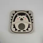 Environmentally safe bamboo fibre separated children's meal plates