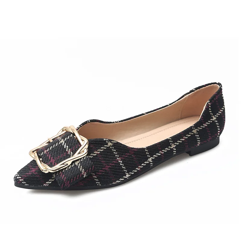 Factory Sale Fashion Street Ladies Office Casual Shoes Check Pattern Pointed Toe Square Buckle Flat Slip-on Women Loafers
Factory Sale Fashion Street Ladies Office Casual Shoes Check Pattern Pointed Toe Square Buckle Flat Slip-on Women Loafers