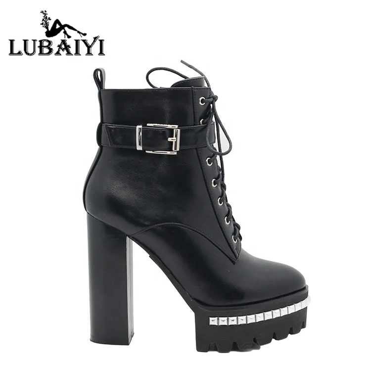 Big Plus Size Side Zipper Lace Up Ankle Boots Black Womens Lace Up Heel Chunky Platform With Platform Ladies Blocked Shoes
Big Plus Size Side Zipper Lace Up Ankle Boots Black Womens Lace Up Heel Chunky Platform With Platform Ladies Blocked Shoes
