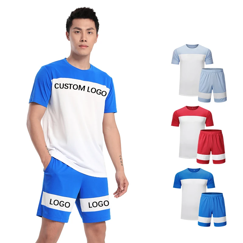 New Product Men's Fitness Wear T shirts and Shorts Set O Neck Tshirt Set Men 2 Piece Summer Plus Size Short Tracksuit Sets, Red,blue,white
New Product Men's Fitness Wear T shirts and Shorts Set O Neck Tshirt Set Men 2 Piece Summer Plus Size Short Tracksuit Sets, Red,blue,white