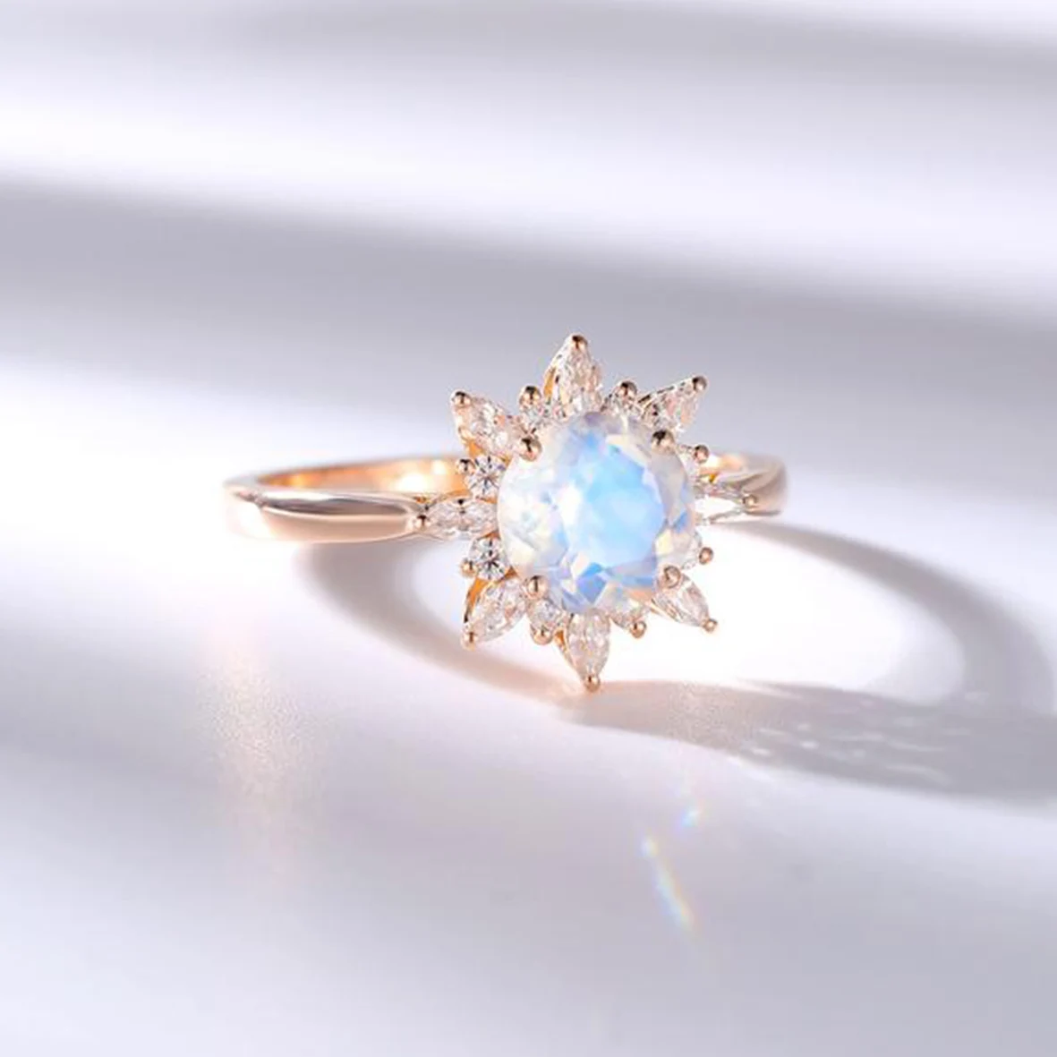 Beautiful 925 Sterling Silver Jewelry Round Cut 6 mm Rainbow Blue Natural Moonstone Ring Engagement Wedding Ring For Women Gift
Beautiful 925 Sterling Silver Jewelry Round Cut 6 mm Rainbow Blue Natural Moonstone Ring Engagement Wedding Ring For Women Gift