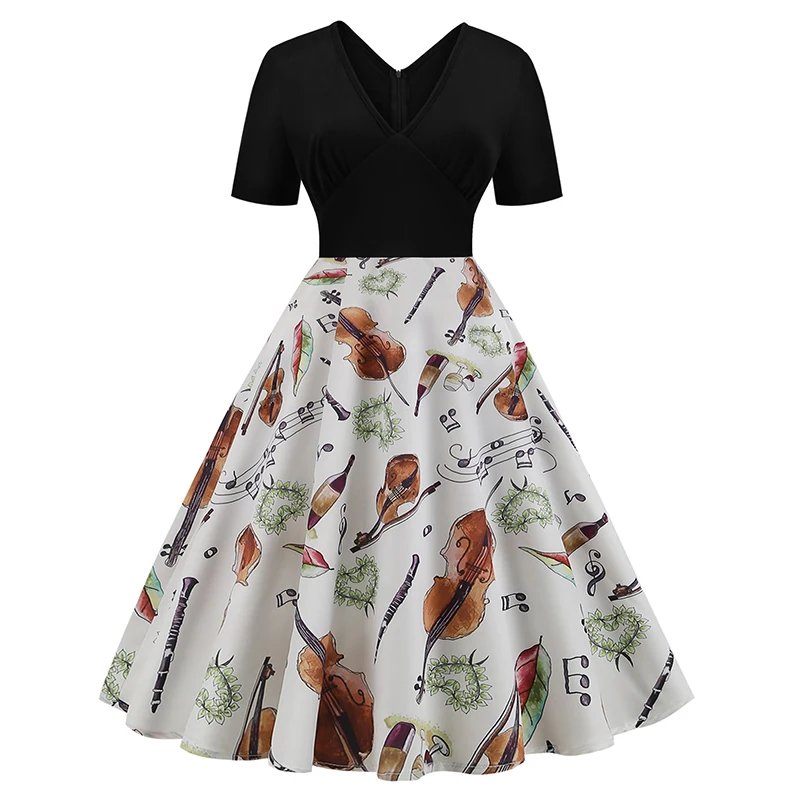 wholesale vintage floral printed dress for women retro sexy v-neck short sleeve slim swing patchwork dresses
wholesale vintage floral printed dress for women retro sexy v-neck short sleeve slim swing patchwork dresses