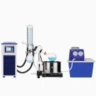 Laboratory Herb Essential Oil Extraction Distiller 500ml 1L 2L Rotary Evaporator With Vacuum Pump and Chiller