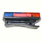 Led red and blue flash police red flashing led warning shoulder blinking light