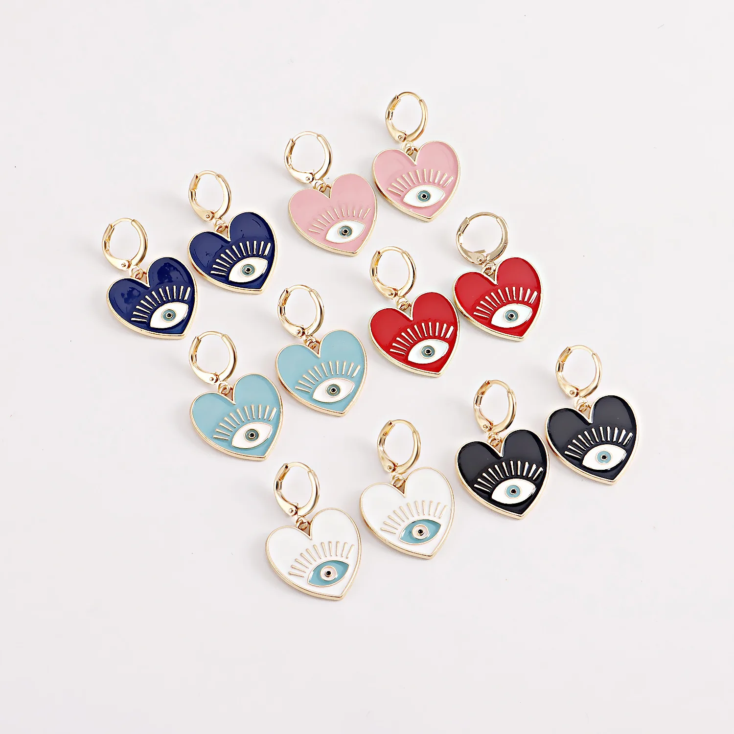 Fashion Jewelry Colorful Eye Heart Shaped Pendant Earrings Women Demon Enamel Earrings
Fashion Jewelry Colorful Eye Heart Shaped Pendant Earrings Women Demon Enamel Earrings