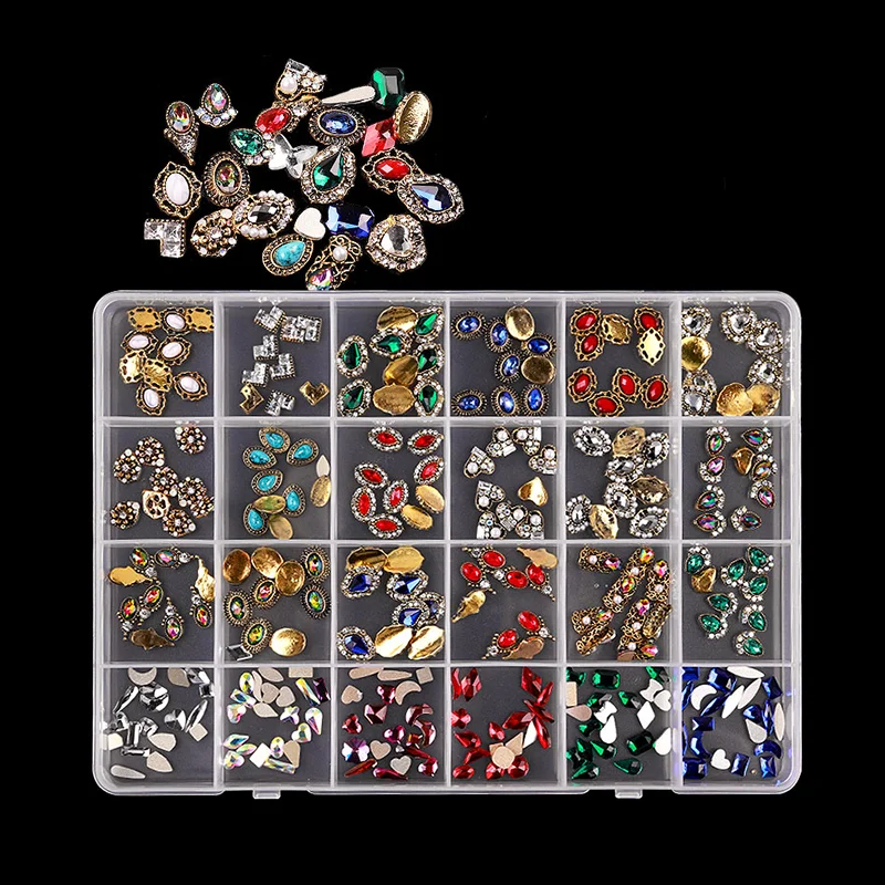 Misscheering New high-quality 24 grid alloy nail art jewelry mixed color rhinestone gem Aurora bow nail decoration accessories
Misscheering New high-quality 24 grid alloy nail art jewelry mixed color rhinestone gem Aurora bow nail decoration accessories