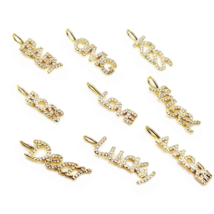 Micro inlaid zircon English letter Angel pendant Love pendant DIY Necklace Jewelry Nail Accessories nail charms, Picture
Micro inlaid zircon English letter Angel pendant Love pendant DIY Necklace Jewelry Nail Accessories nail charms, Picture