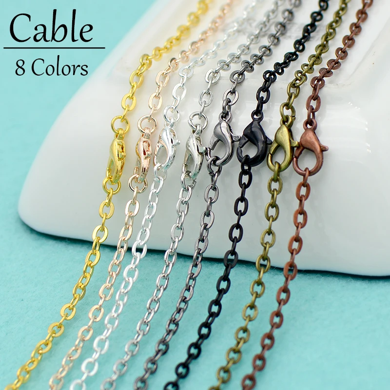 Cable Chain Necklace Silver/Gold/Bronze/Copper, 3mm Flat Oval Link Necklace 18/24/30 Inches Necklace Chain for Jewelry Making
Cable Chain Necklace Silver/Gold/Bronze/Copper, 3mm Flat Oval Link Necklace 18/24/30 Inches Necklace Chain for Jewelry Making