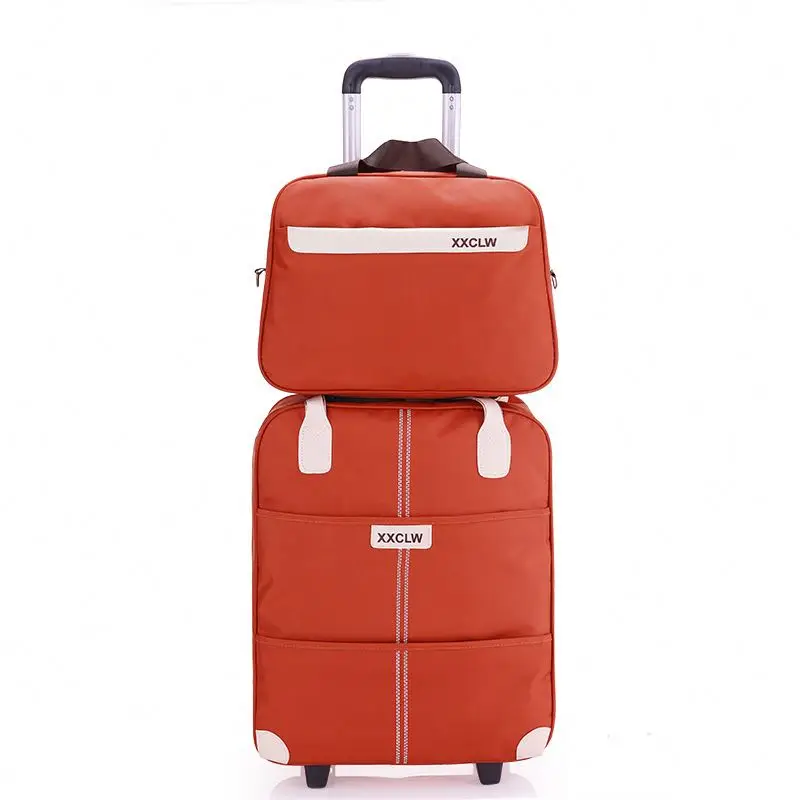 Two Seperate Set Leather Handles Large Capacity Travel Trolley Luggage Bag With Wheels For Female
Two Seperate Set Leather Handles Large Capacity Travel Trolley Luggage Bag With Wheels For Female