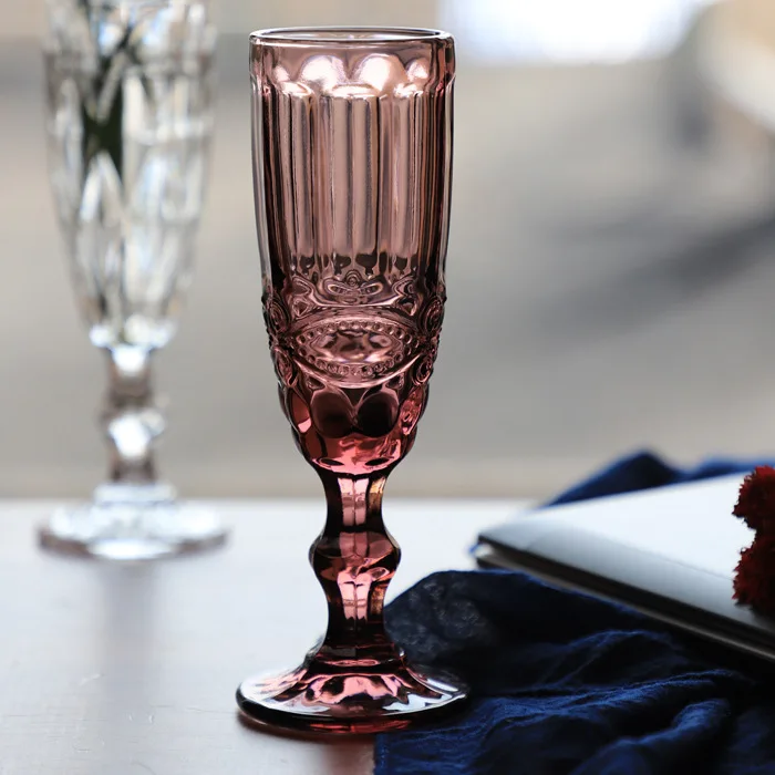 wholesale glassware colored goblet wine glass champagne flutes embossed vintage cup, Pink green blue clear
wholesale glassware colored goblet wine glass champagne flutes embossed vintage cup, Pink green blue clear