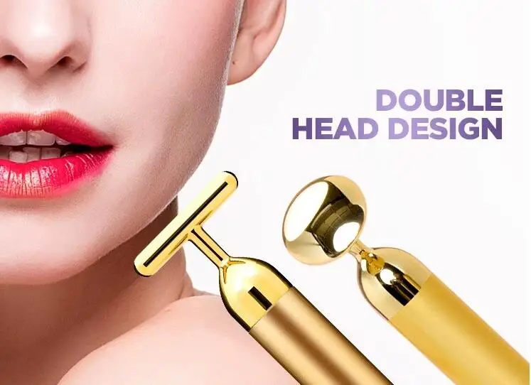 Beauty Personal Care Multi-Function Eqbeauty 24k golden face thin Face 3D Face Massage Roller