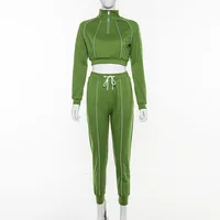 Green crop top and pants women two piece set women jump racing sport custom yoga sweat track suit 2 piece set women
Green crop top and pants women two piece set women jump racing sport custom yoga sweat track suit 2 piece set women