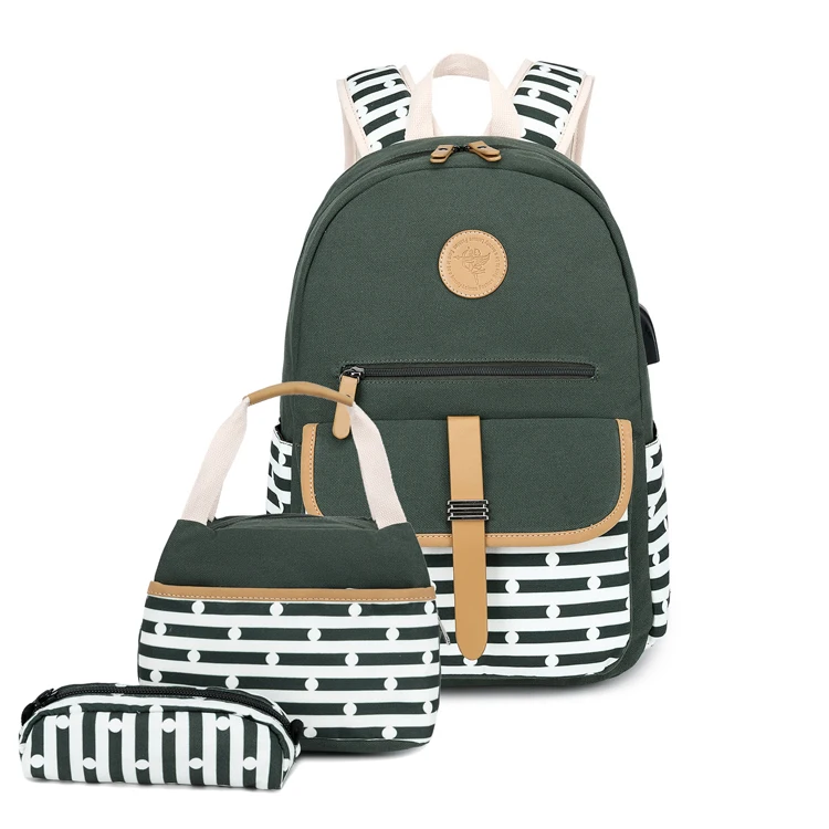 Custom logo design waterproof canvas striped backpack bag set for school college 3 in 1, Black,deep blue,pink,green,red, hot pink,army green or customized
Custom logo design waterproof canvas striped backpack bag set for school college 3 in 1, Black,deep blue,pink,green,red, hot pink,army green or customized