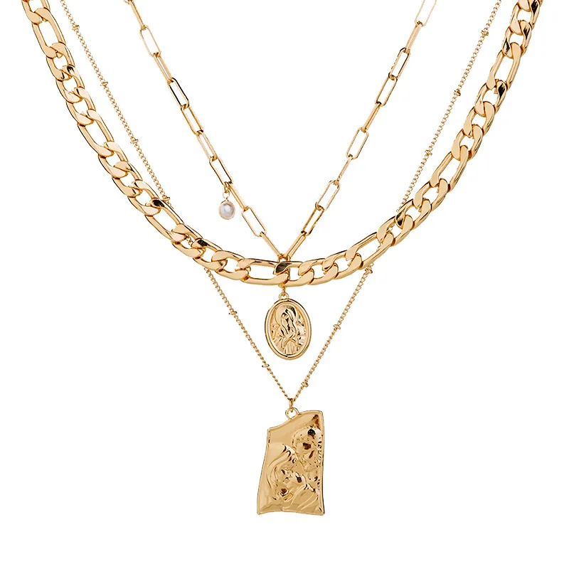 Shangjie OEM gold plated pendant chains necklace vintage necklace multilayer rose gold necklaces
Shangjie OEM gold plated pendant chains necklace vintage necklace multilayer rose gold necklaces