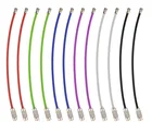 Keychain 4.3Inches Stainless Steel Wire Ring 2mm Cable Loop Rings for Hanging Luggage Tag, Keyrings