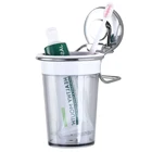 Toothbrush Holder Suction Cup Wall Mounted Removable Stainless Steel Electric Toothbrushes Toothpaste and Razor Holder