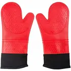 Pot Holder Silicone Oven Mitts Wholesale Extra Long Pot Holder Baking Gloves Heat Resistant Cooking Silicone Oven Mitt