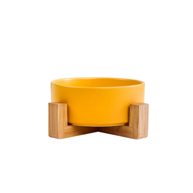 Washable dog food water feeder elevated wooden stand multi-color porcelain pet bowl, Customized color
Washable dog food water feeder elevated wooden stand multi-color porcelain pet bowl, Customized color
