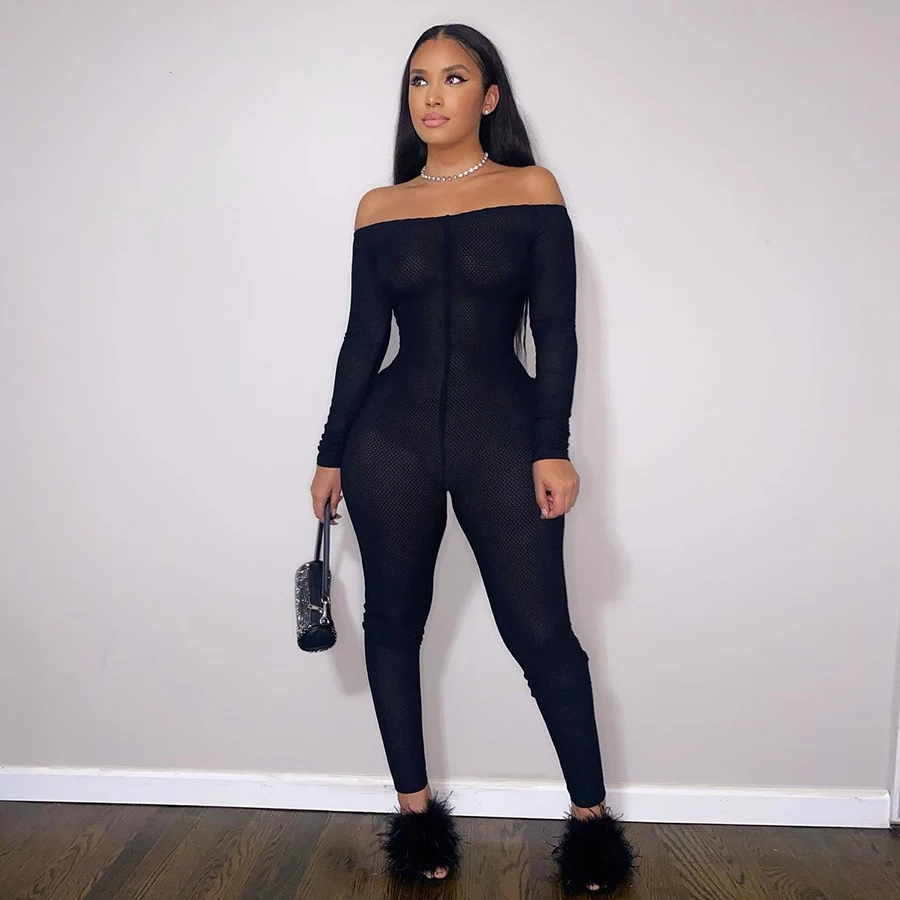 Kliou K22Q11955 Women's outfits Club party sexy jumpsuits Transparent mesh jumpsuit off-shoulder tight bodycon jumpsuit
Kliou K22Q11955 Women's outfits Club party sexy jumpsuits Transparent mesh jumpsuit off-shoulder tight bodycon jumpsuit