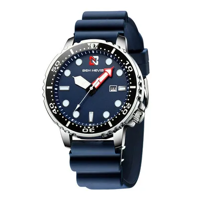 Ben Nevis BN3010G Fashion Analog Quartz Watch with Date Military Watch Waterproof Silicone Rubber Strap Wristwatch for Man
Ben Nevis BN3010G Fashion Analog Quartz Watch with Date Military Watch Waterproof Silicone Rubber Strap Wristwatch for Man