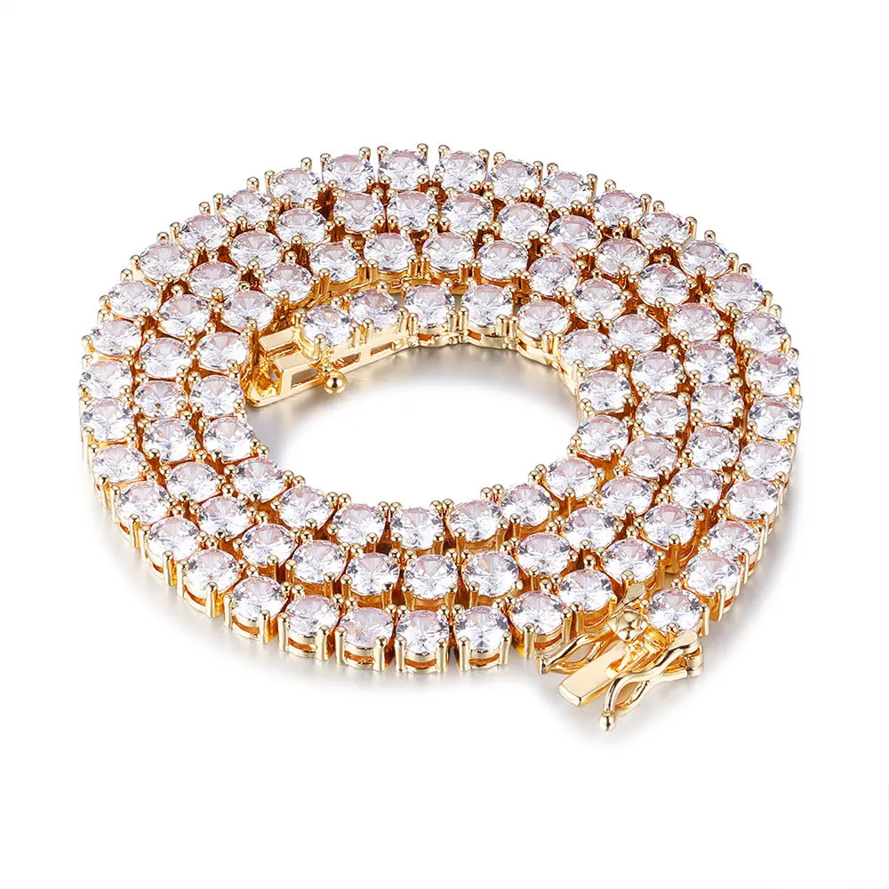 Hot 3mm-8mm Iced Out Bling AAA Zircon 1 Row Tennis Chain Necklace Men Hip hop Jewelry Gold Silver Color Charms Necklace
Hot 3mm-8mm Iced Out Bling AAA Zircon 1 Row Tennis Chain Necklace Men Hip hop Jewelry Gold Silver Color Charms Necklace