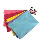 Car Zipper Document Bag A4 A4 Car Grain Canvas Car File Zipper Men Ladies Handle Document Bag