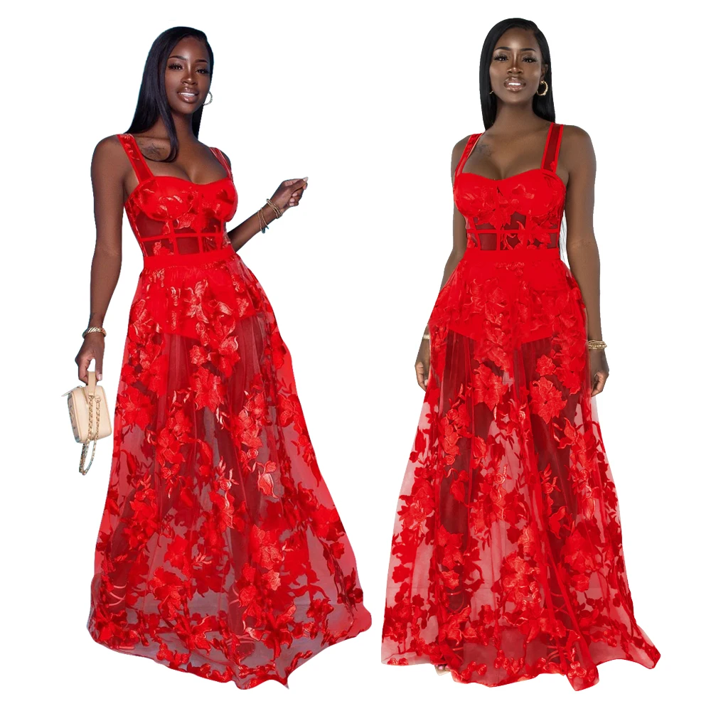 2021 Top quality red see through lace long dress suspender embroidery women s custom 2 piece set mother of the bride clothing
2021 Top quality red see through lace long dress suspender embroidery women s custom 2 piece set mother of the bride clothing