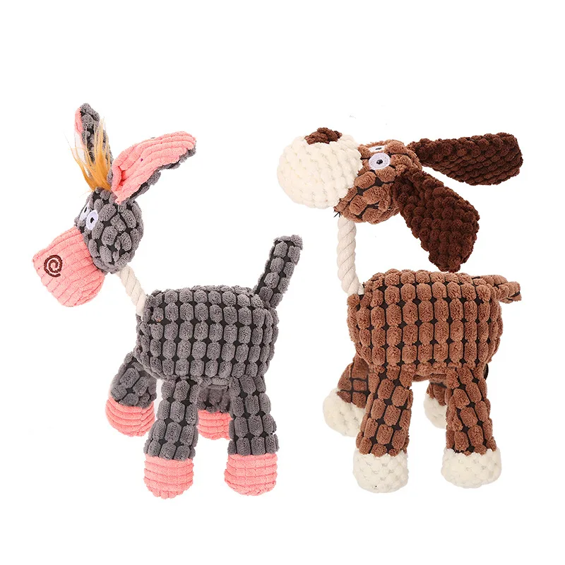 Amazon Hot Sale Plush Donkey Shape Chewbacca Dog Toy Outdoor Interactive Training Pet Supplies Squeaky Toys With Fleece Rope, White, brown, gray
Amazon Hot Sale Plush Donkey Shape Chewbacca Dog Toy Outdoor Interactive Training Pet Supplies Squeaky Toys With Fleece Rope, White, brown, gray
