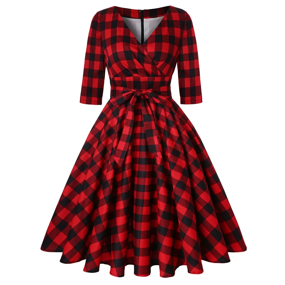 2020 Winter Plus Size Plaid Women Dress Red Retro Swing Vintage Long Sleeve Cotton Dress SD0006
2020 Winter Plus Size Plaid Women Dress Red Retro Swing Vintage Long Sleeve Cotton Dress SD0006