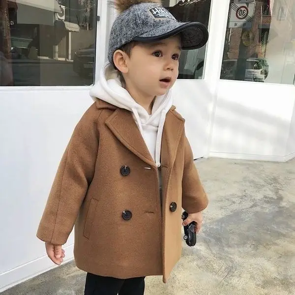 2021 winter boys clothes solid wool long sleeve baby boys' jackets children's coats baby boy coats outwear fashion coat
2021 winter boys clothes solid wool long sleeve baby boys' jackets children's coats baby boy coats outwear fashion coat
