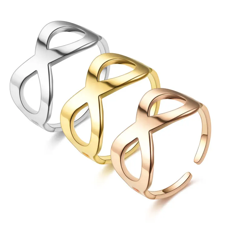 SC Creative 8 Shape Lucky Rings Jewelry Simple High Polished Adjustable Stainless Steel Infinity Rings for Women, Silver, gold, rose gold
SC Creative 8 Shape Lucky Rings Jewelry Simple High Polished Adjustable Stainless Steel Infinity Rings for Women, Silver, gold, rose gold