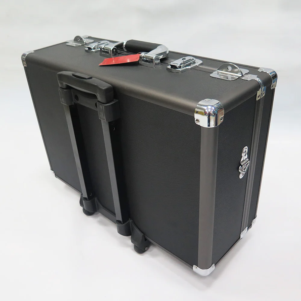 Large Rolling Hard Case With Extra Padding Foam For Cameras Camcorders
