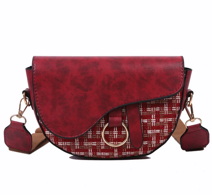 Retro one shoulder saddle bag fashion wide shoulder strap messenger bag, Red, black, dark brown, brown
Retro one shoulder saddle bag fashion wide shoulder strap messenger bag, Red, black, dark brown, brown