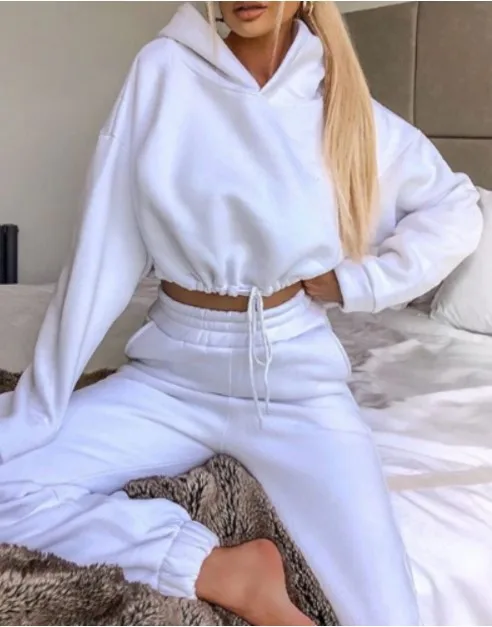 2021 new sexy solid color gym hoodie long sleeve top+ pants two piece set drawstring plain casual crop top 2 piece sets women, 8 color
2021 new sexy solid color gym hoodie long sleeve top+ pants two piece set drawstring plain casual crop top 2 piece sets women, 8 color