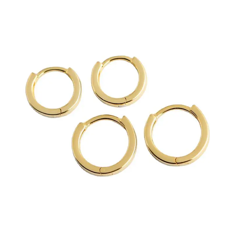 2021 Minimalism Sterling Silver Plain Hoop Earrings 18k Gold Plated Earrings Gold Hoop Earrings, As picture
2021 Minimalism Sterling Silver Plain Hoop Earrings 18k Gold Plated Earrings Gold Hoop Earrings, As picture