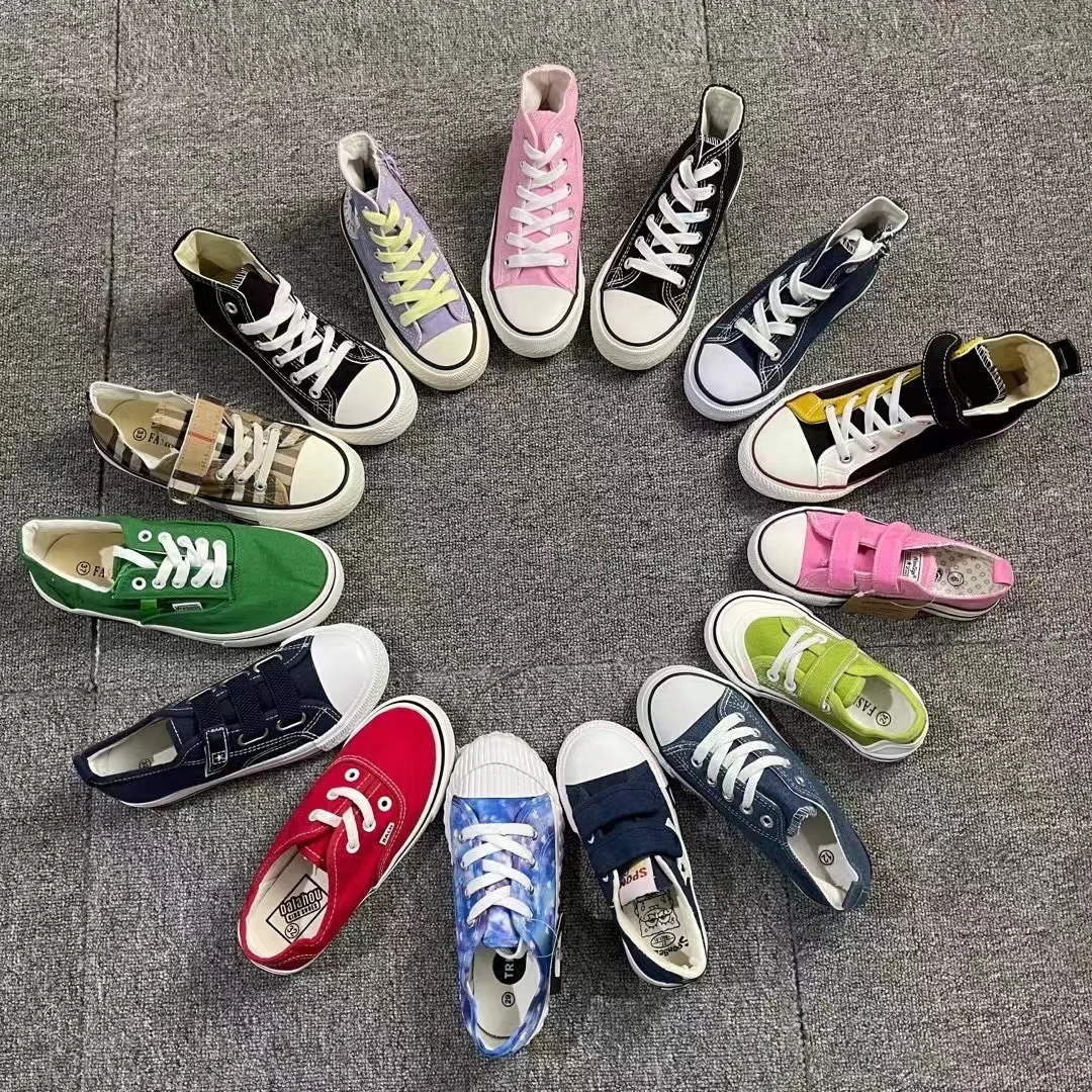 Bulk Wholesale Unisex Mixed Style Anti-slip Lace Up Fashion Canvas Shoes Stock For Child, Multi-color
Bulk Wholesale Unisex Mixed Style Anti-slip Lace Up Fashion Canvas Shoes Stock For Child, Multi-color