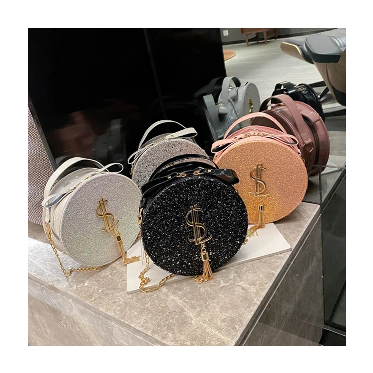 Small Round Hot Selling PU Leather Shoulder Cross-body Sequined Bags Messenger Women Purse RTS Handbags
Small Round Hot Selling PU Leather Shoulder Cross-body Sequined Bags Messenger Women Purse RTS Handbags