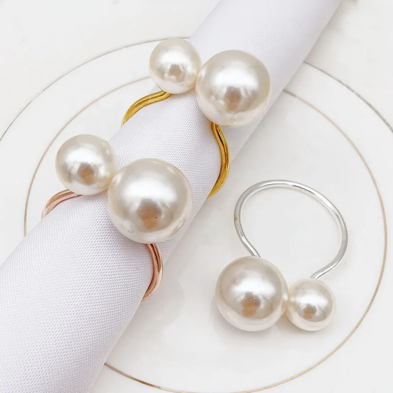 Pearl Napkin Rings Napkin Holder For Wedding Hotel Table Metal Decoration Towel Buckle Napkin Cloth Button HWP23
Pearl Napkin Rings Napkin Holder For Wedding Hotel Table Metal Decoration Towel Buckle Napkin Cloth Button HWP23