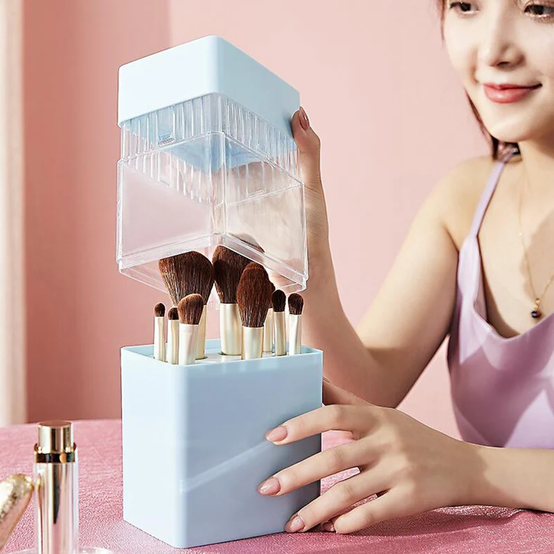 Transparent Desktop Dustproof Makeup Brush Storage Box Plastic Acrylic Makeup Brush Holder Drying Rack Makeup Organizer
Transparent Desktop Dustproof Makeup Brush Storage Box Plastic Acrylic Makeup Brush Holder Drying Rack Makeup Organizer
