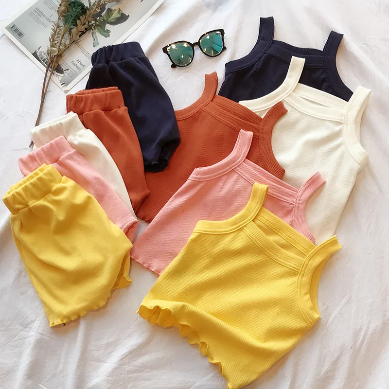 M674 Toddler Kid Baby Girl Clothes Set Sling Tops Shirt Shorts 2pcs Summer Cotton Baby Girls Outfit Cotton Clothes
M674 Toddler Kid Baby Girl Clothes Set Sling Tops Shirt Shorts 2pcs Summer Cotton Baby Girls Outfit Cotton Clothes