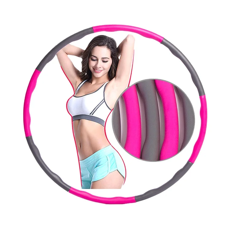 

waist hula ring gym fitness equipment abdominal gym equipment 8 sections plastic hula ring hoop, Customized