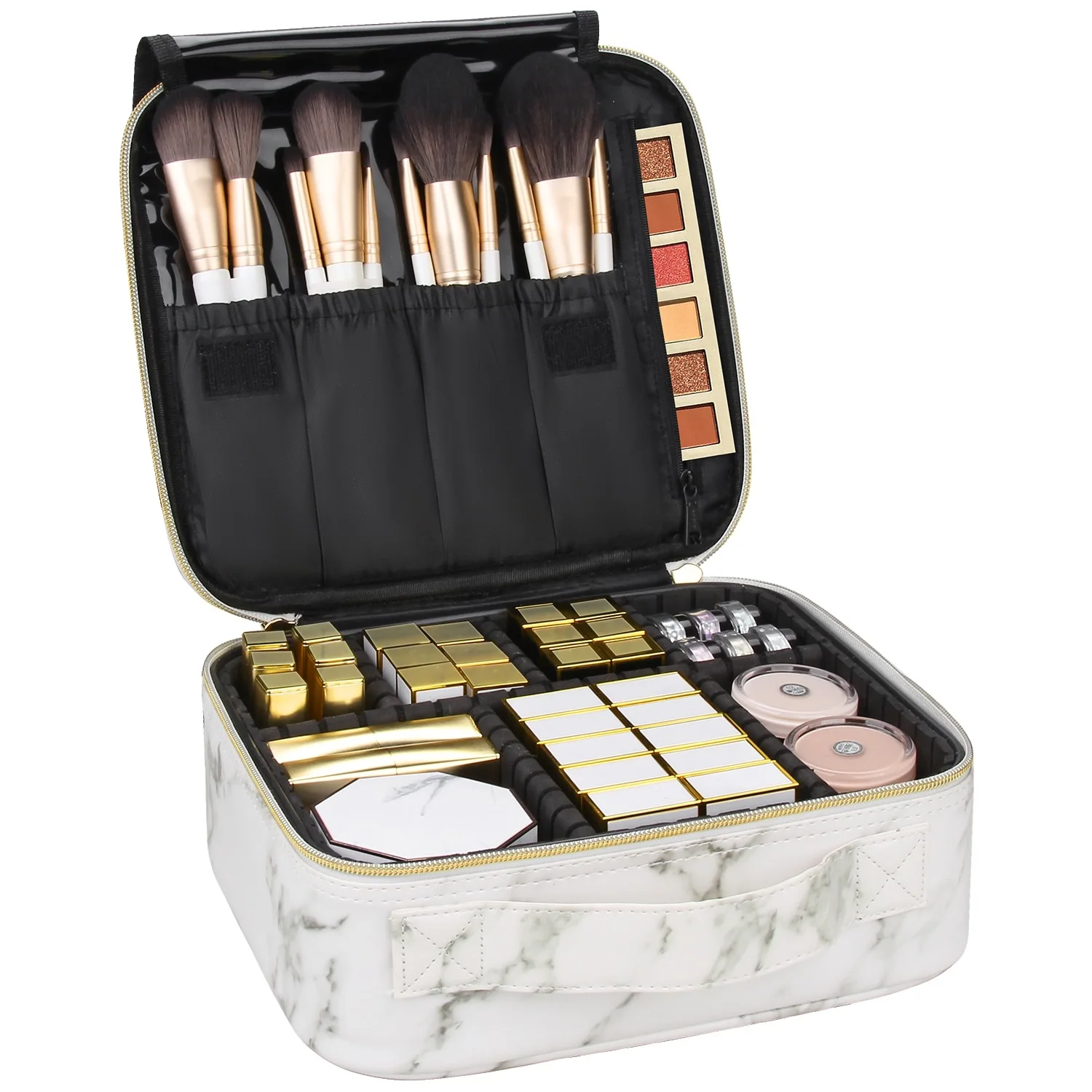 10.23x9.45x3.93 Inches New Arrival White Marble Portable Cosmetic Bag Fashion Makeup Case For Women Beauty Tools Travel Box, Black/purple/hot pink
10.23x9.45x3.93 Inches New Arrival White Marble Portable Cosmetic Bag Fashion Makeup Case For Women Beauty Tools Travel Box, Black/purple/hot pink