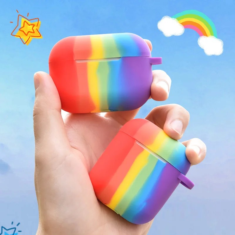 Earphone case for airpods case rainbow silicone cover for airpods pro with keychain earphone Accessories rainbow, Multi colors
Earphone case for airpods case rainbow silicone cover for airpods pro with keychain earphone Accessories rainbow, Multi colors