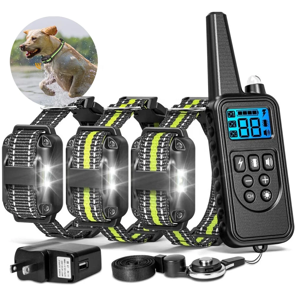 1000 yards waterproof electric rechargeable e alarm remote pet shock dog training collars
1000 yards waterproof electric rechargeable e alarm remote pet shock dog training collars