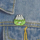 Custom Mountains Wood Jungle Peak Nature Forest Camping Metal Enamel Pin Badge