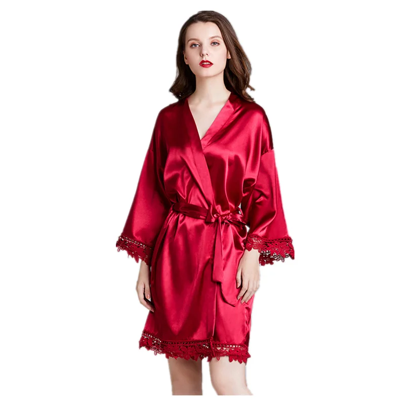 Summer Satin Silk Bathrobe Plus Size Sexy Kimono Gown For Women Solid Intimate Lingerie Lace Home wear Bath Robe Kimono Robes
Summer Satin Silk Bathrobe Plus Size Sexy Kimono Gown For Women Solid Intimate Lingerie Lace Home wear Bath Robe Kimono Robes